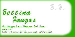 bettina hangos business card